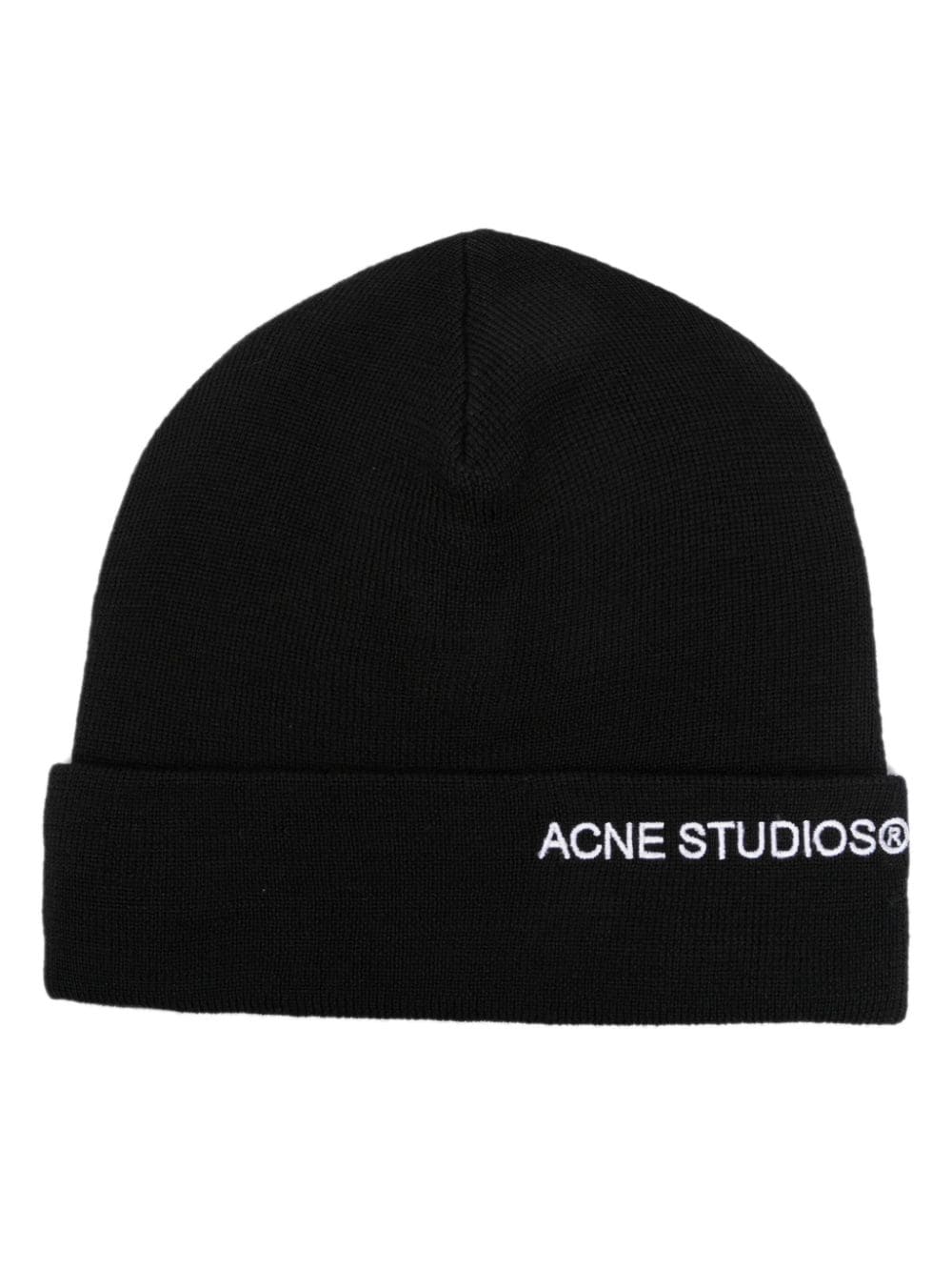 Acne Studios logo-embroidered beanie - Black von Acne Studios