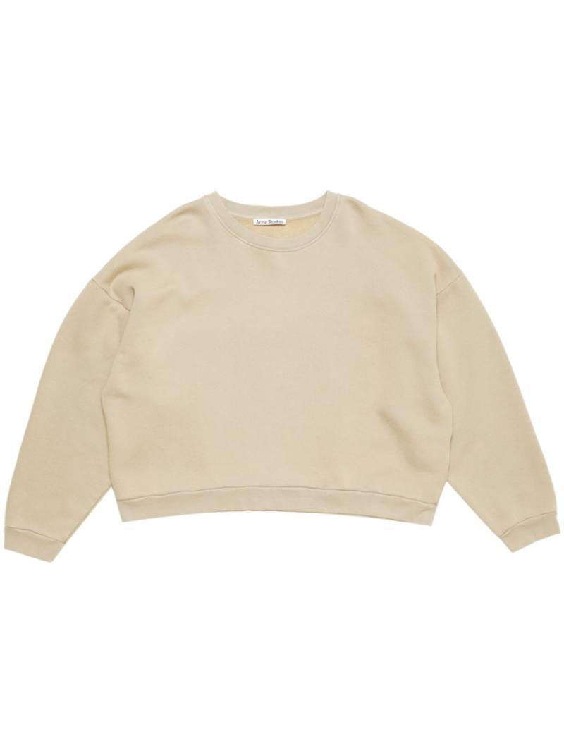 Acne Studios logo-patch jersey sweatshirt - Neutrals von Acne Studios