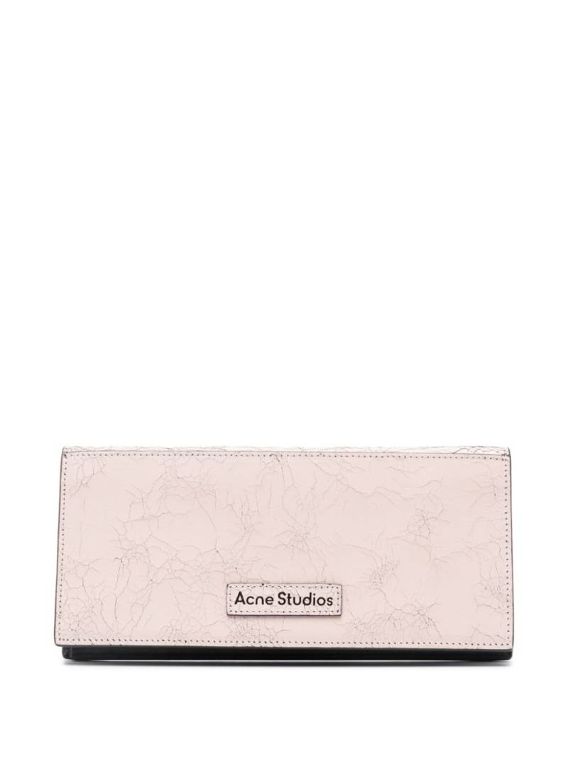 Acne Studios logo-patch leather wallet - Pink von Acne Studios