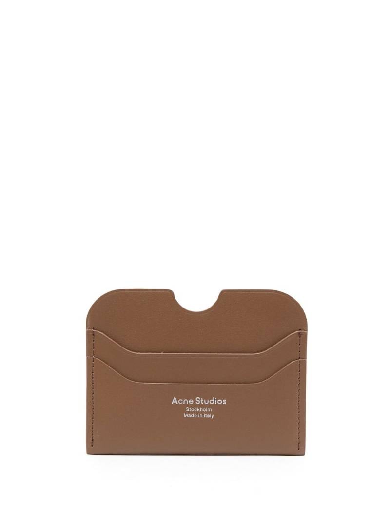 Acne Studios logo-print cardholder - Brown von Acne Studios