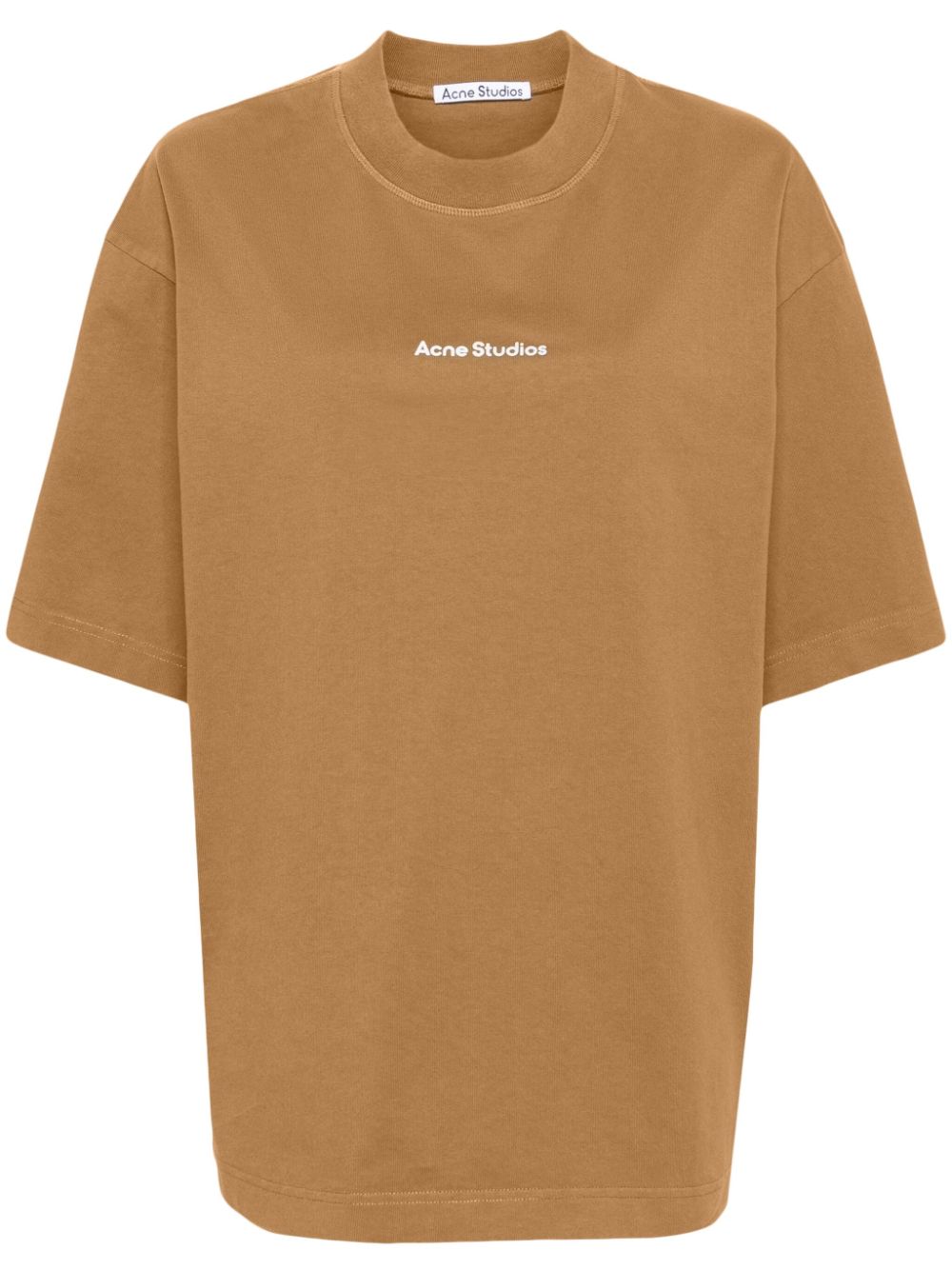 Acne Studios logo-print cotton T-shirt - Brown von Acne Studios