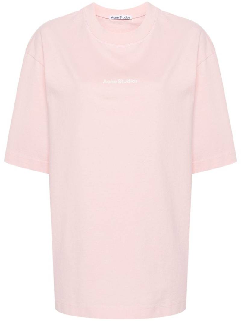 Acne Studios logo-print cotton T-shirt - Pink von Acne Studios