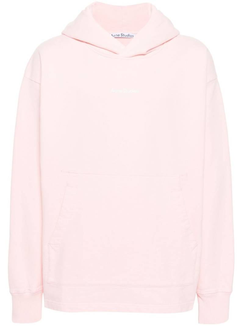 Acne Studios logo-print cotton hoodie - Pink von Acne Studios