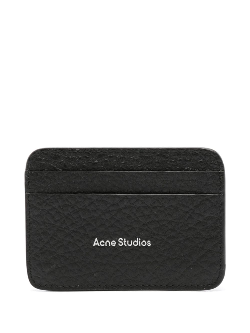 Acne Studios logo-print leather cardholder - Black von Acne Studios