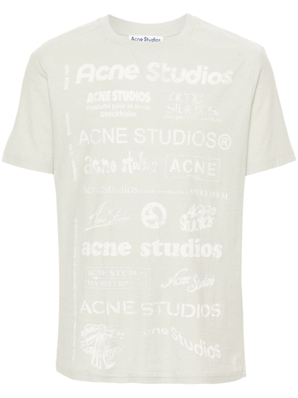 Acne Studios logo-print organic-cotton T-shirt - Green von Acne Studios