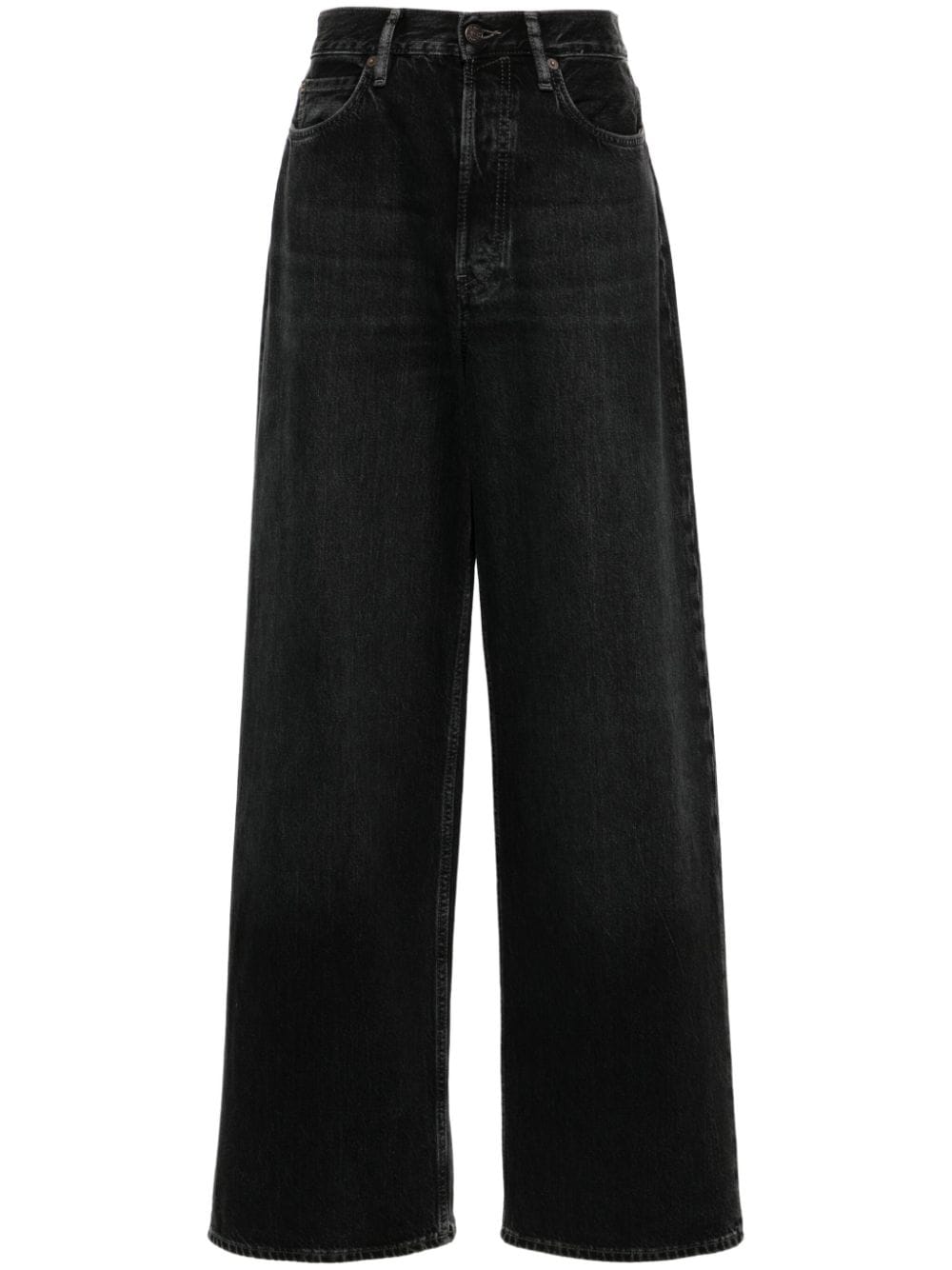 Acne Studios low-rise wide-leg jeans - Black von Acne Studios