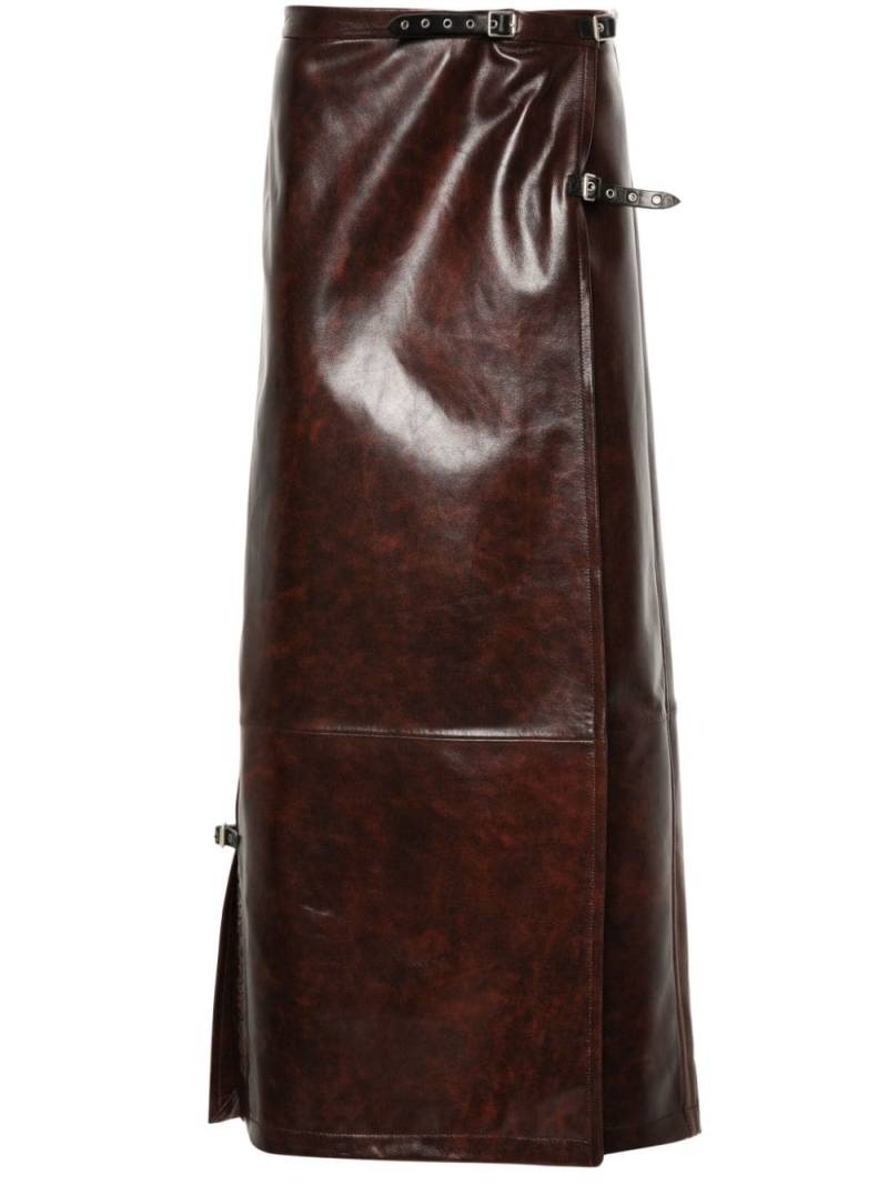 Acne Studios maxi leather skirt - Brown von Acne Studios