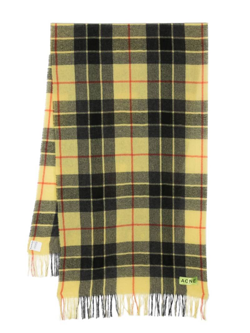 Acne Studios plaid fringed scarf - Black von Acne Studios