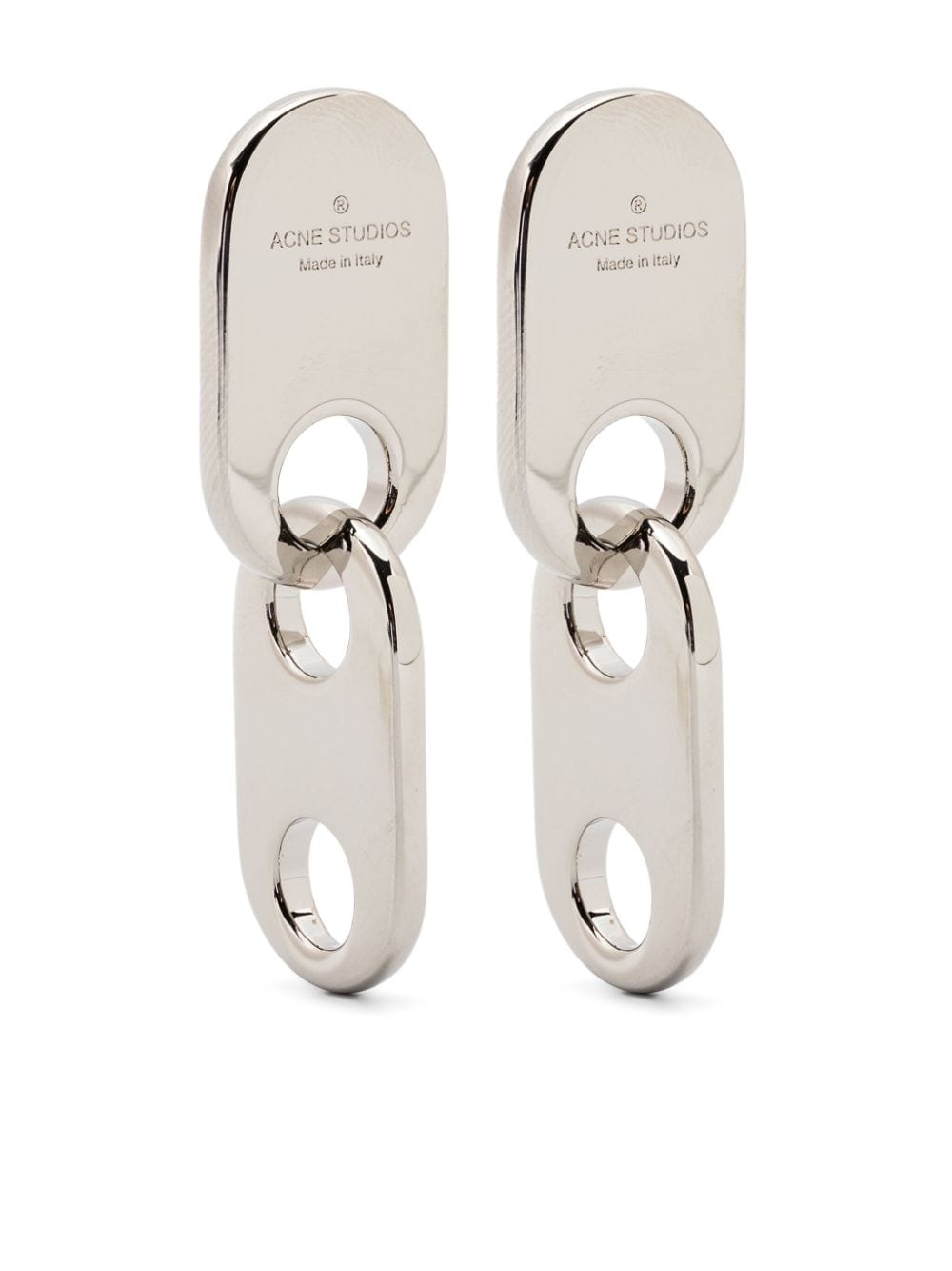 Acne Studios polished drop earrings - Silver von Acne Studios