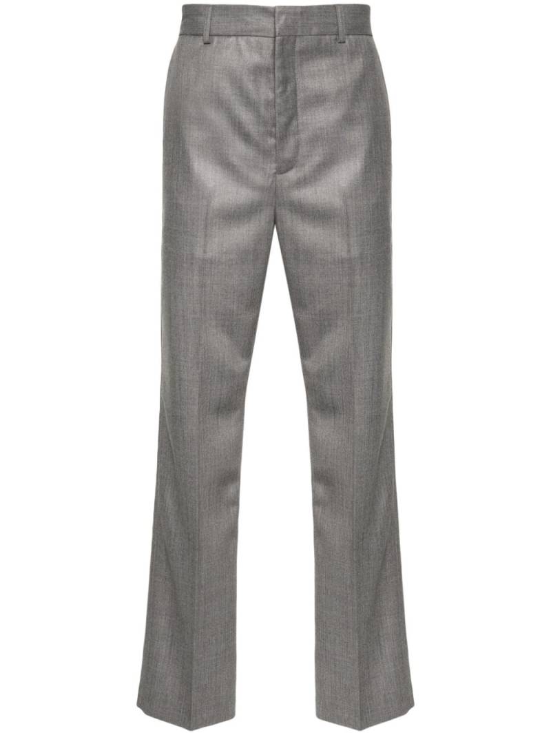 Acne Studios pressed-crease mélange straight-leg trousers - Grey von Acne Studios