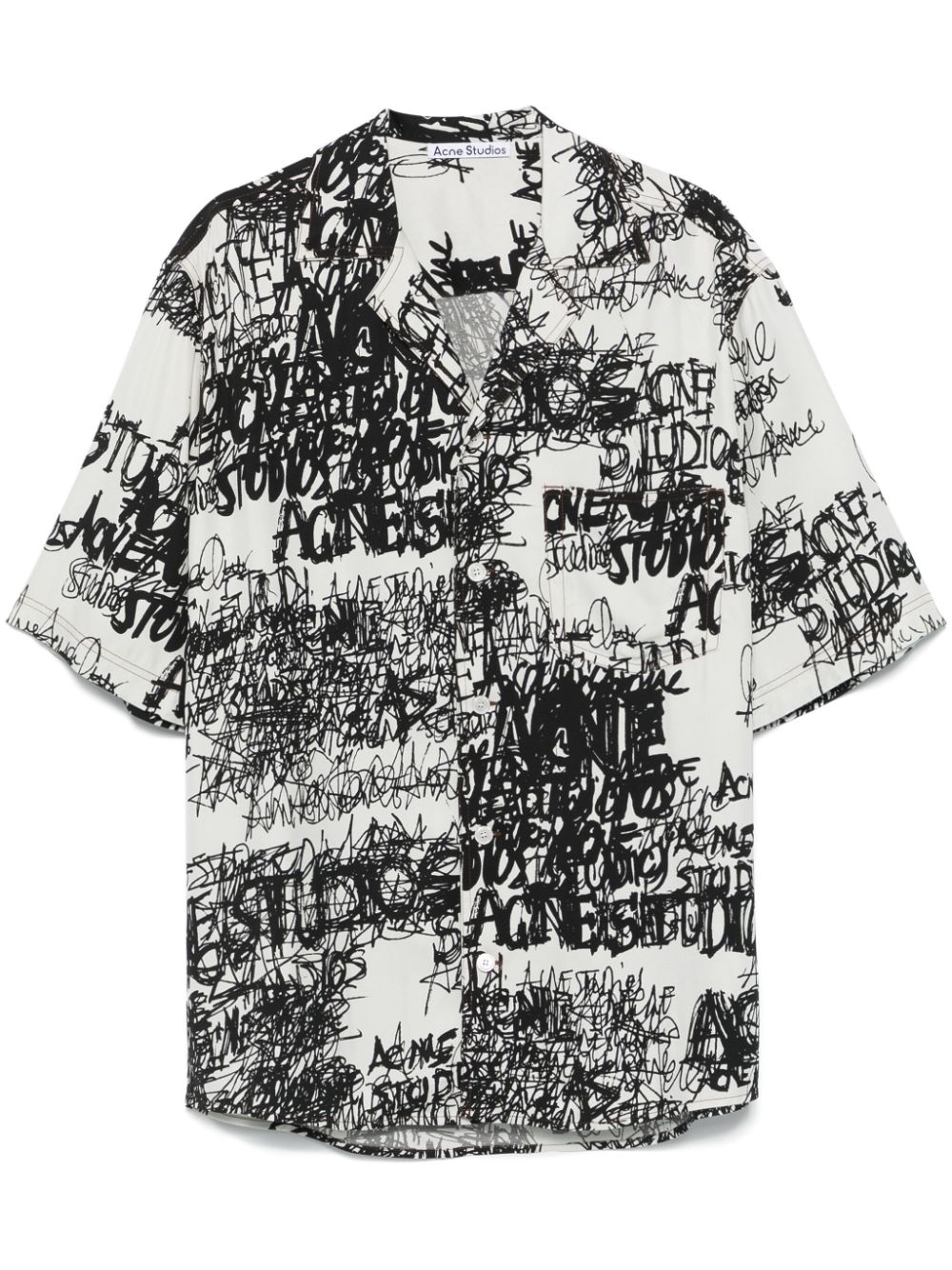 Acne Studios printed button-up shirt - Grey von Acne Studios