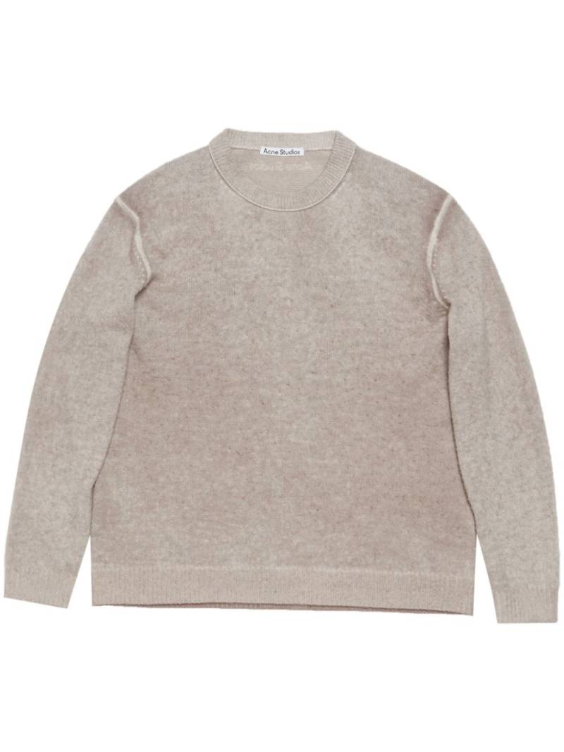 Acne Studios printed crew-neck jumper - Neutrals von Acne Studios