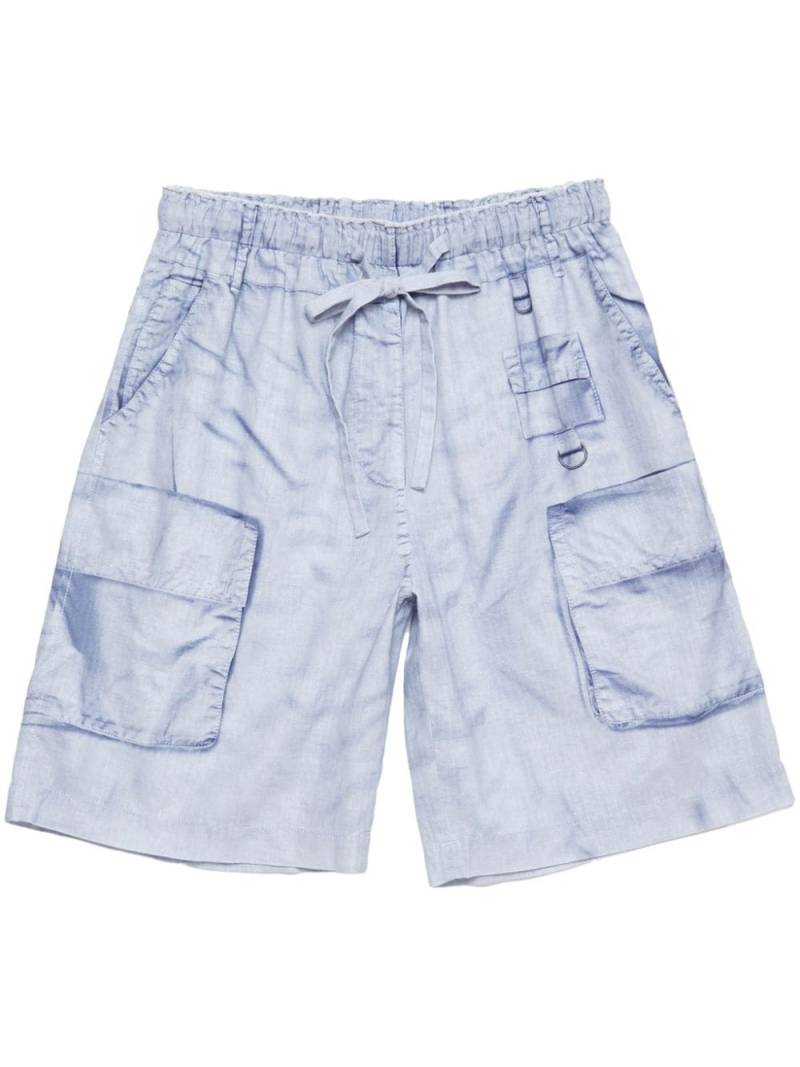 Acne Studios printed knee-length shorts - Blue von Acne Studios