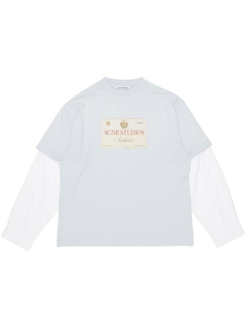 Acne Studios printed layered T-shirt - Blue von Acne Studios