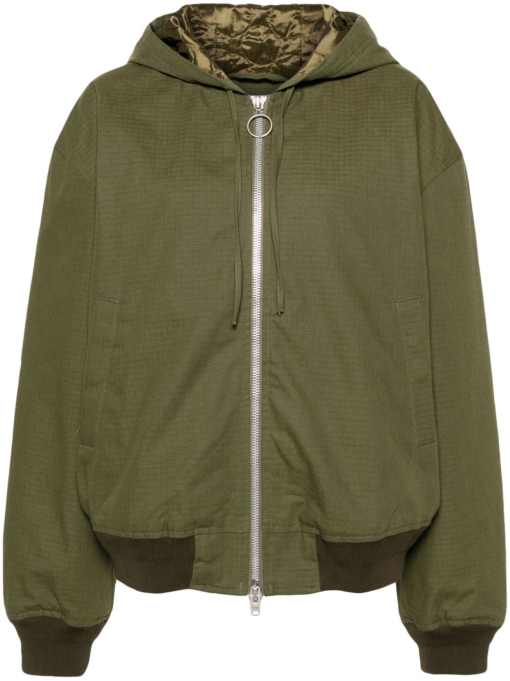 Acne Studios ripstop padded hooded jacket - Green von Acne Studios