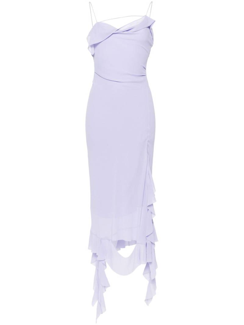 Acne Studios ruffle-detailed midi dress - Purple von Acne Studios