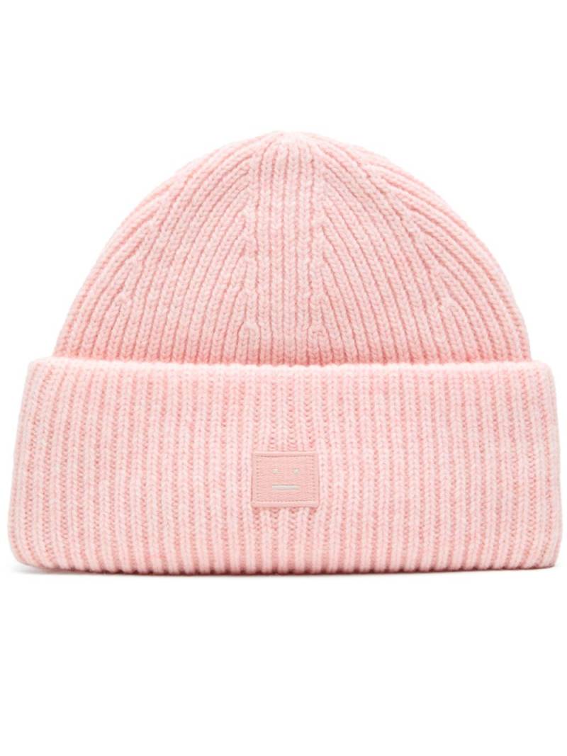 Acne Studios small Face Logo beanie - Pink von Acne Studios