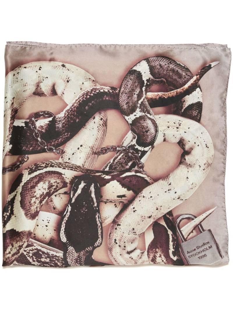 Acne Studios snake-print scarf - Neutrals von Acne Studios