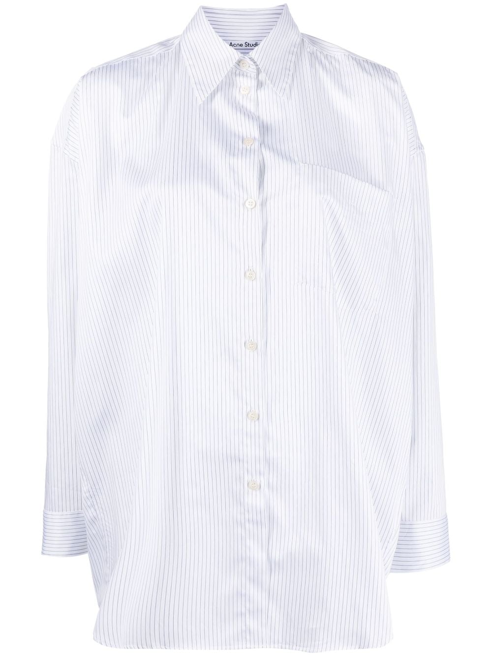 Acne Studios striped pocket shirt - White von Acne Studios