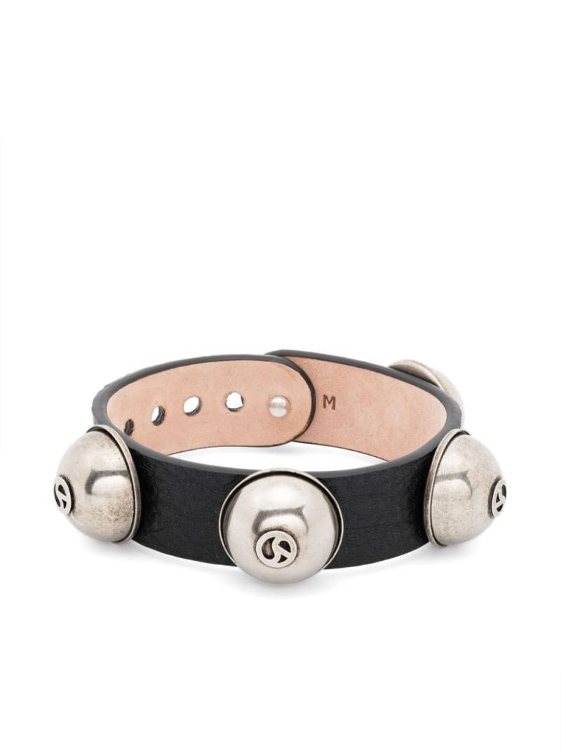 Acne Studios stud-embellished leather bracelet - Black von Acne Studios