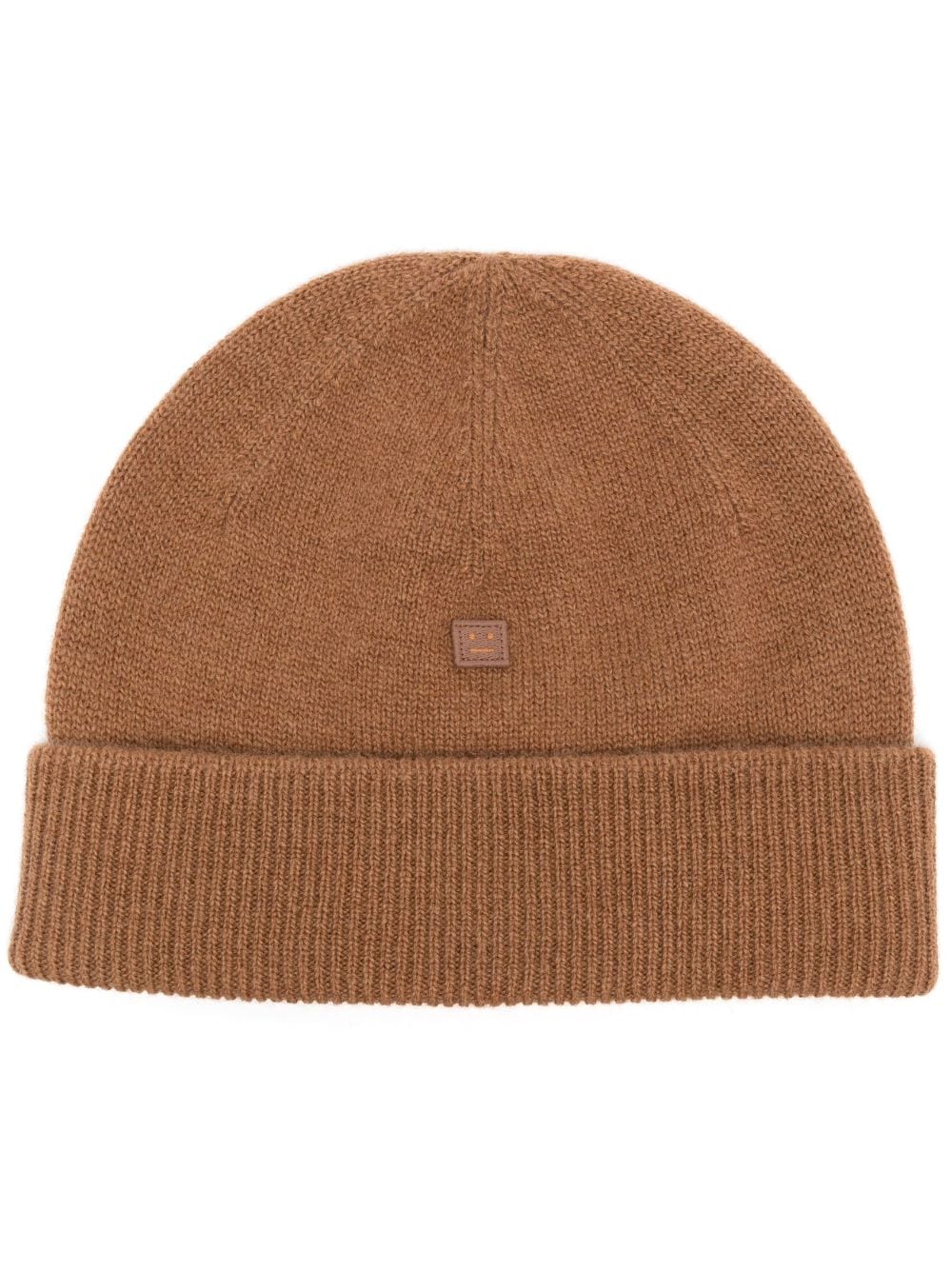 Acne Studios turn-up brim wool beanie - Brown von Acne Studios