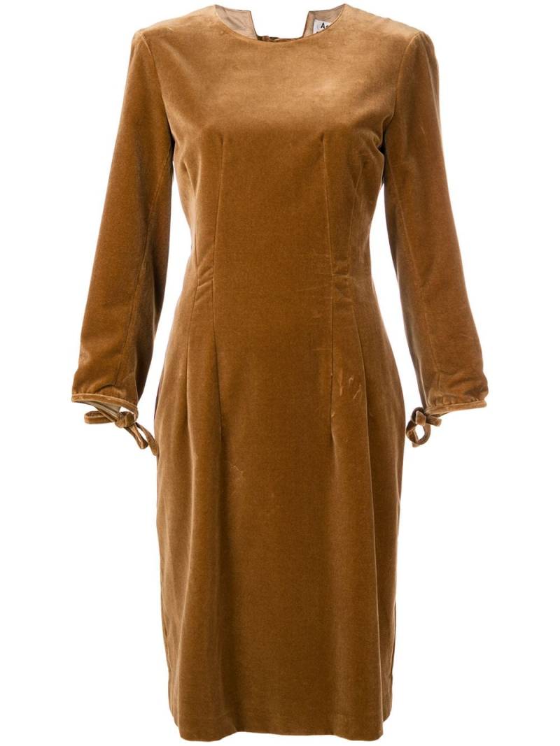 Acne Studios velvet midi dress - Brown von Acne Studios