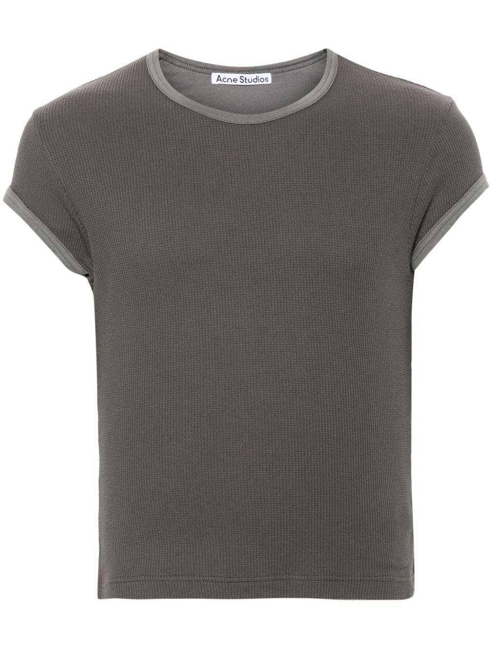Acne Studios waffle-knit cotton T-shirt - Grey von Acne Studios
