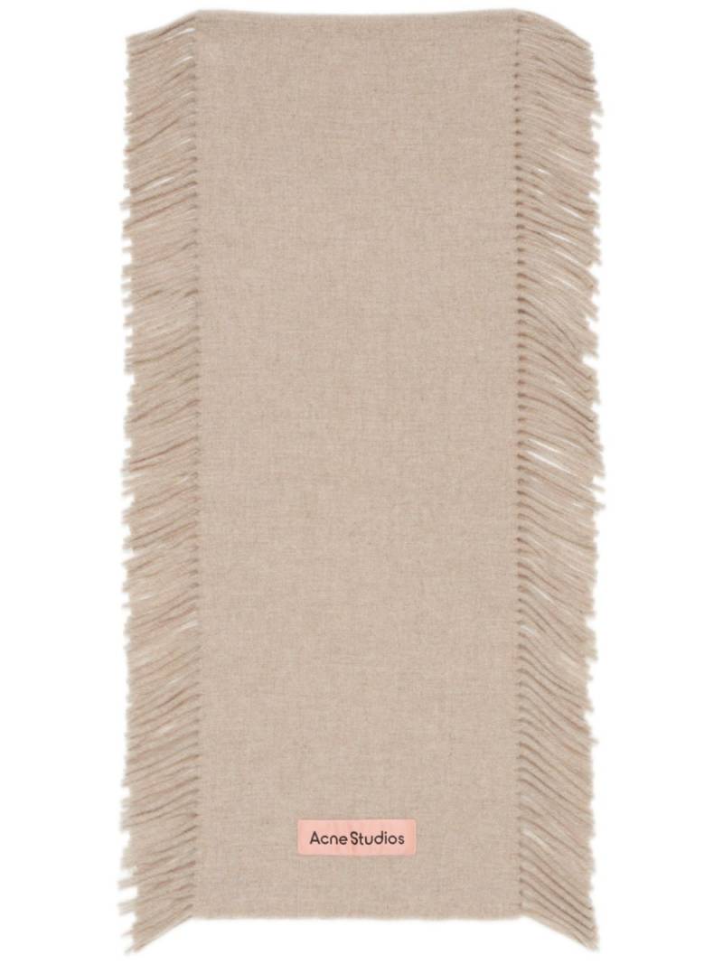 Acne Studios wool fringed-edge scarf - Neutrals von Acne Studios