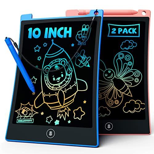 2 Stück Lcd-schreibtafel Kinder Zeichenbrett Bildschirm Umweltfreundliche Bunte Zeichenbrett Magische Tafel Mit Lanyard, Pädagogisches Spielzeug Unisex Blau von Activity-board