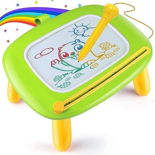 Activity-board - Magnetische Maltafel Magic Board für Kinder, bunte löschbare Magnettafel Zeichentafel mit Beinen, Rasengrün von Activity-board