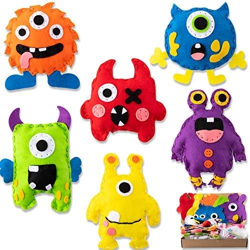 Activity-board - Monster-Nähset Nähsets für Kinder Dschungeltier-Filz-Nähset Wildtier-Anfänger-Nähset, One Size, Multicolor von Activity-board