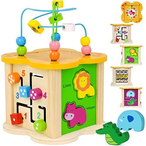 Motor Würfel Holz 6 In 1 Motor Spielzeug Unisex Multicolor ONE SIZE von Activity-board