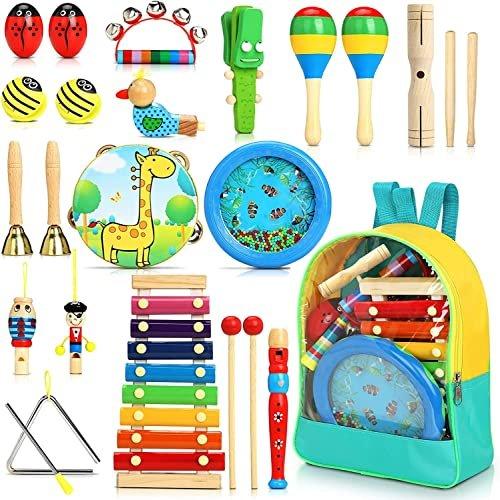 Activity-board - Musikinstrumente Kinder Set 24 Stück Instruments Percussion Holzspielzeug, One Size, Multicolor von Activity-board