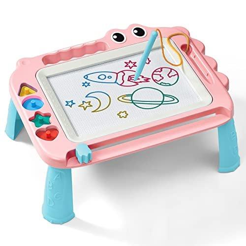 Spielzeug Für Kinder, Magnetische Zeichentafel Für Frühes Lernen, Bunte Löschbare Maltafel, Unisex Pink von Activity-board