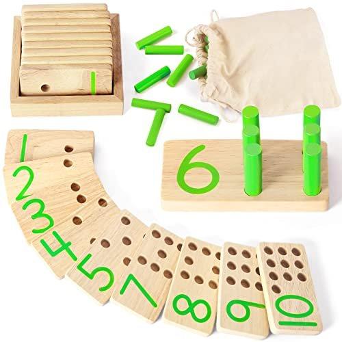 Spielzeug Holzspielzeug Motorikspielzeug Mathe Spielzeug Anzahl Steckspiel Unisex Multicolor ONE SIZE von Activity-board