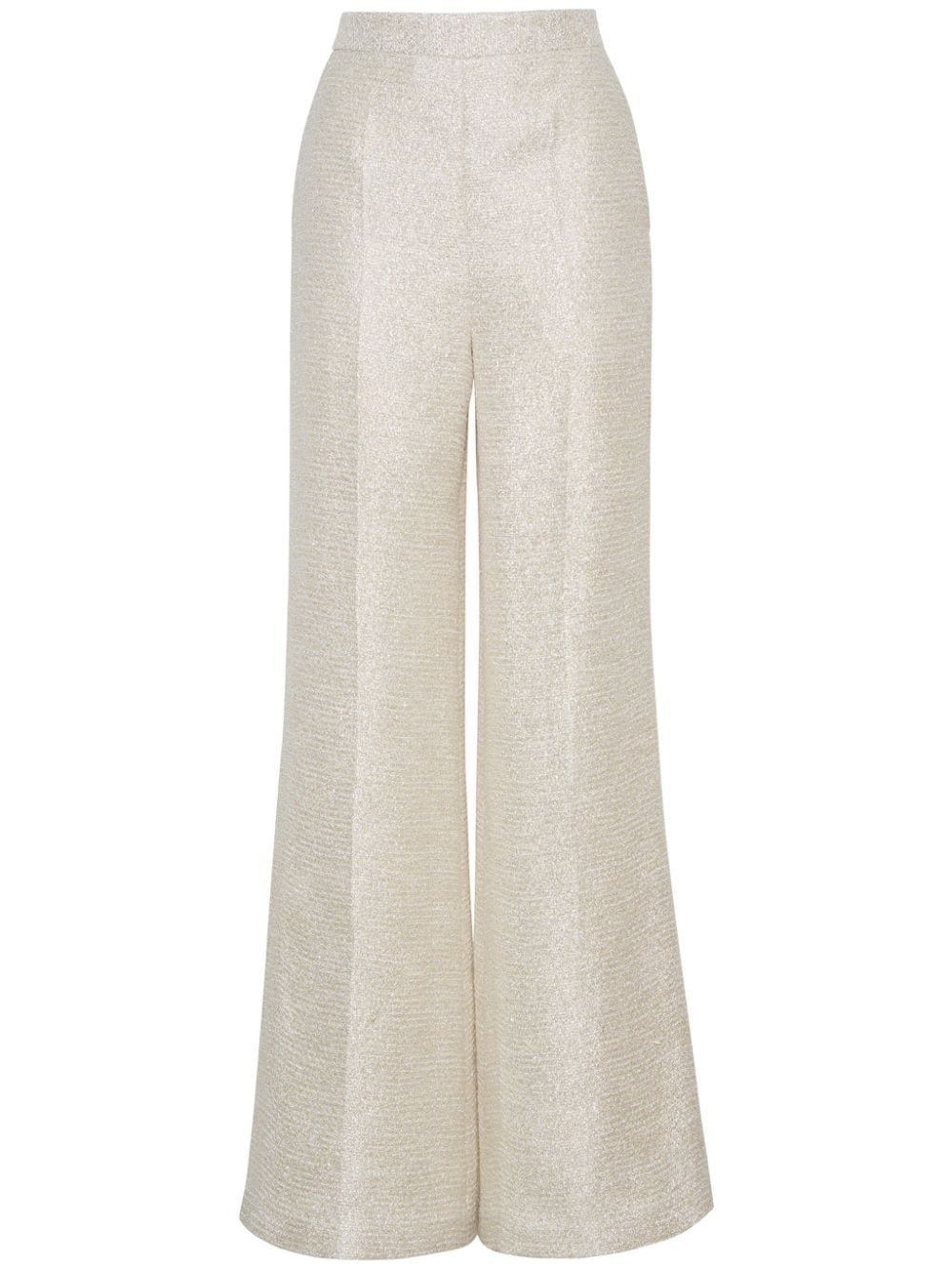 Adam Lippes Bettina metallic wide-leg trousers - Neutrals von Adam Lippes