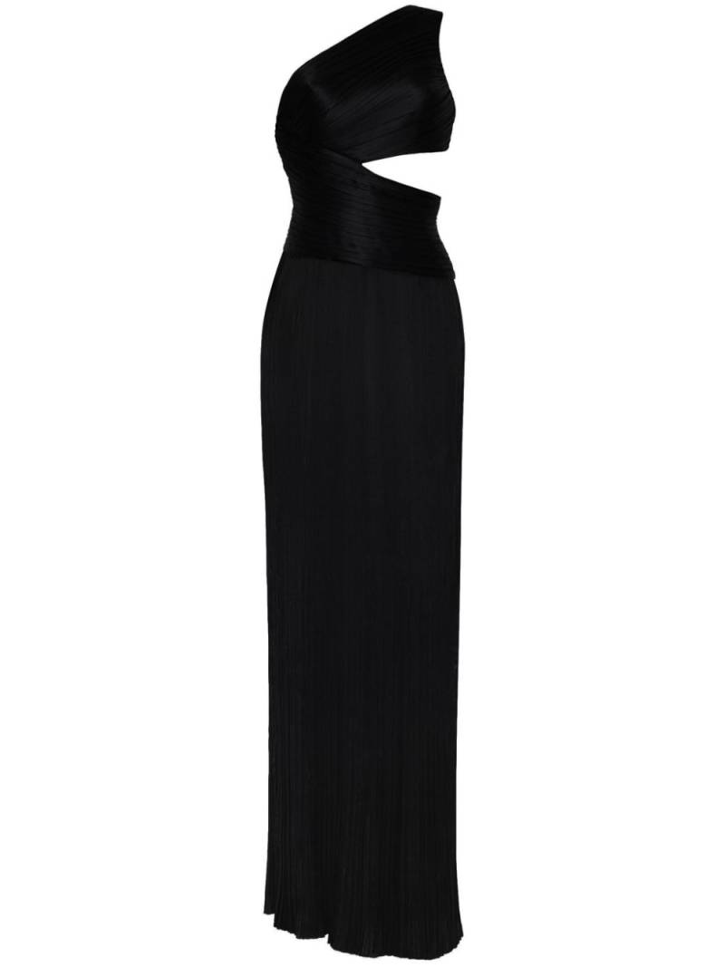 Adam Lippes Delphos pleated charmeuse gown - Black von Adam Lippes