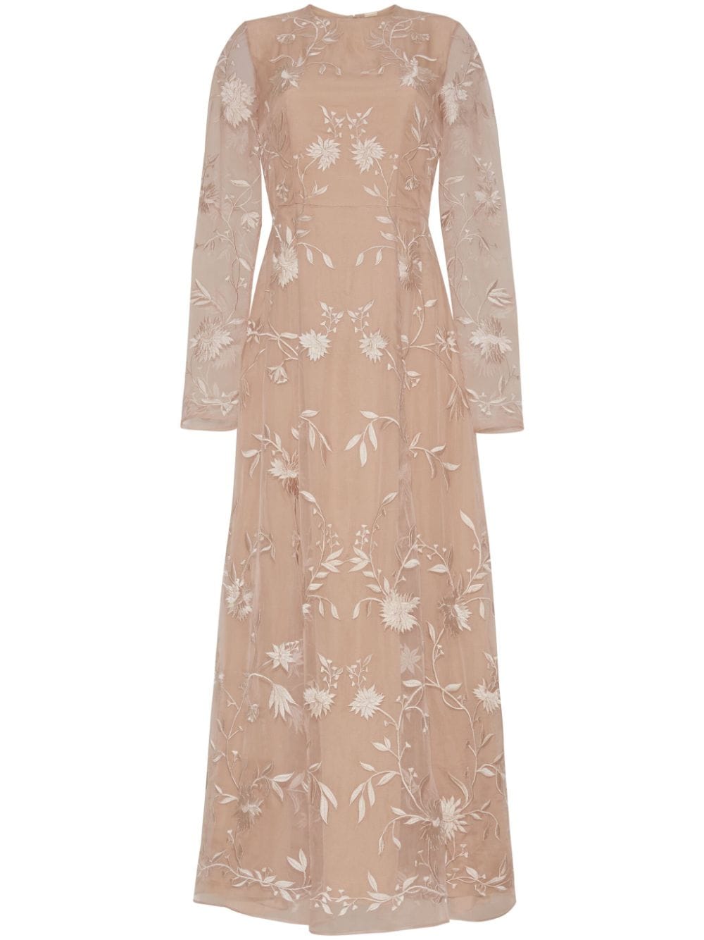 Adam Lippes Eloise embroidered-motif organza dress - Neutrals von Adam Lippes