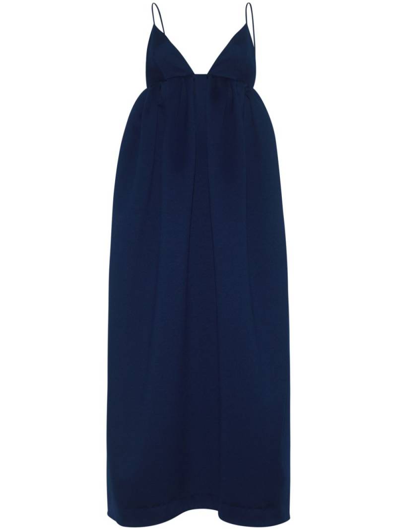 Adam Lippes Esme satin empire dress - Blue von Adam Lippes