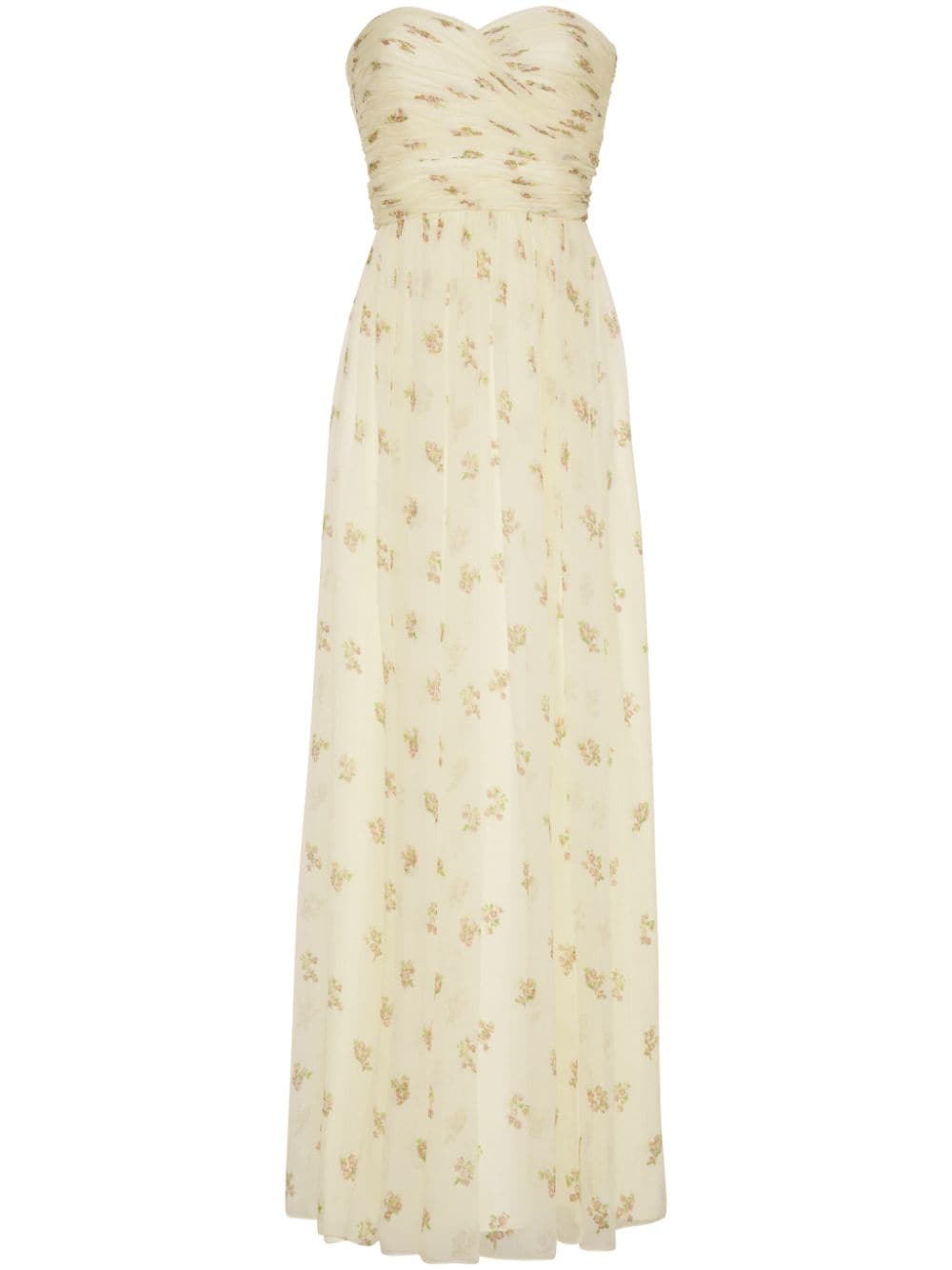 Adam Lippes Estelle silk-crepon strapless dress - Neutrals von Adam Lippes