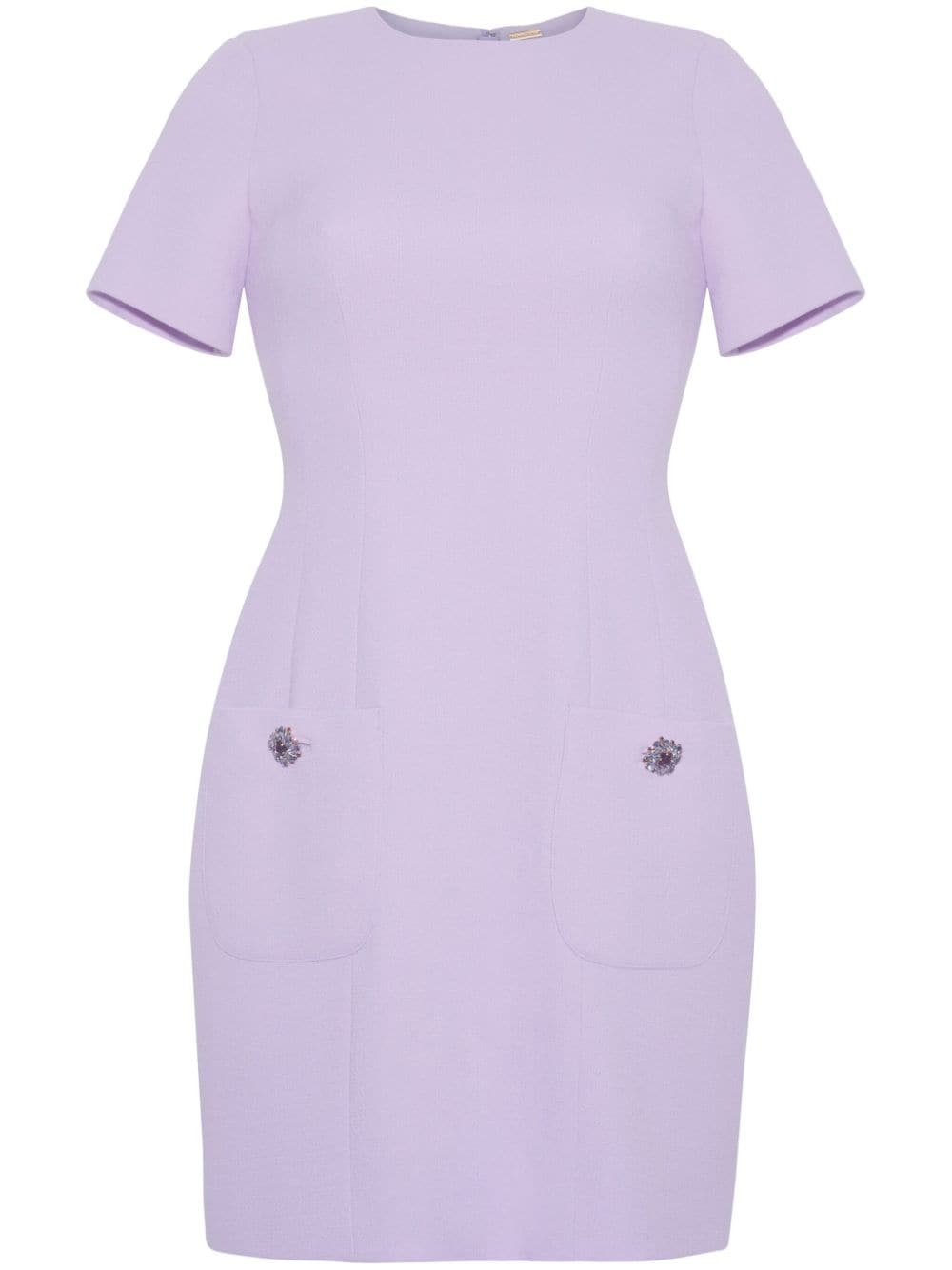 Adam Lippes Flynn wool-crepe mini dress - Purple von Adam Lippes