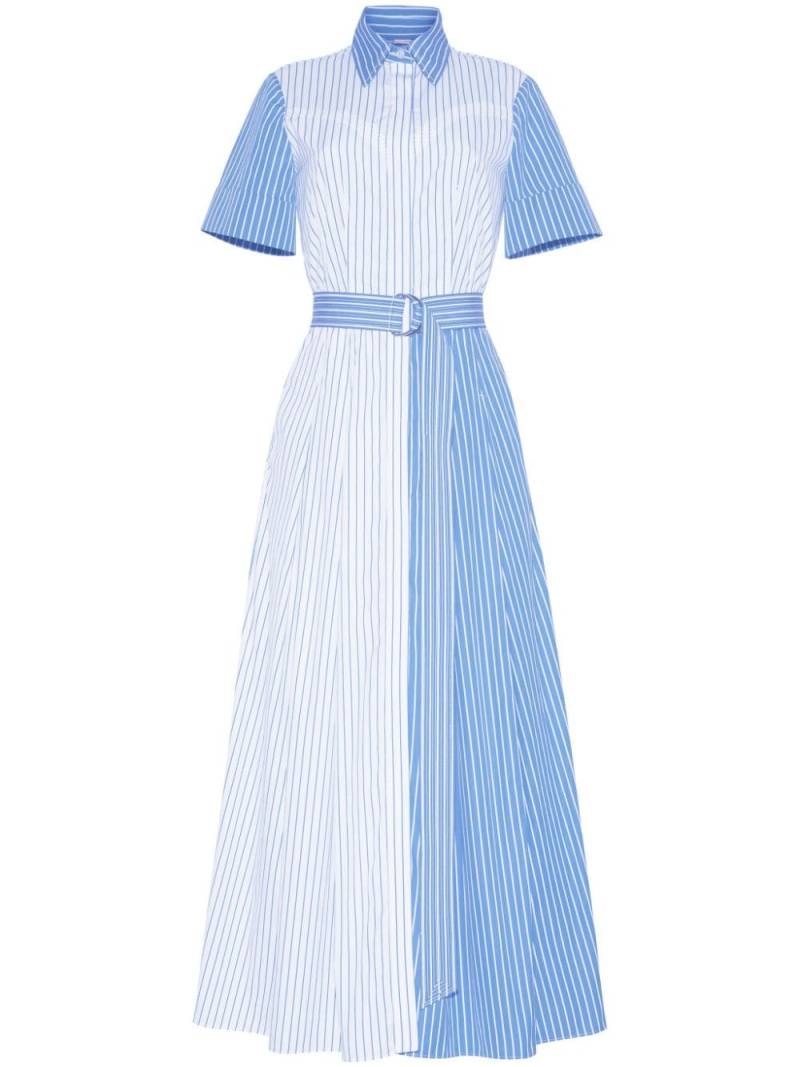 Adam Lippes Leighton stripe-print poplin shirt dress - Blue von Adam Lippes