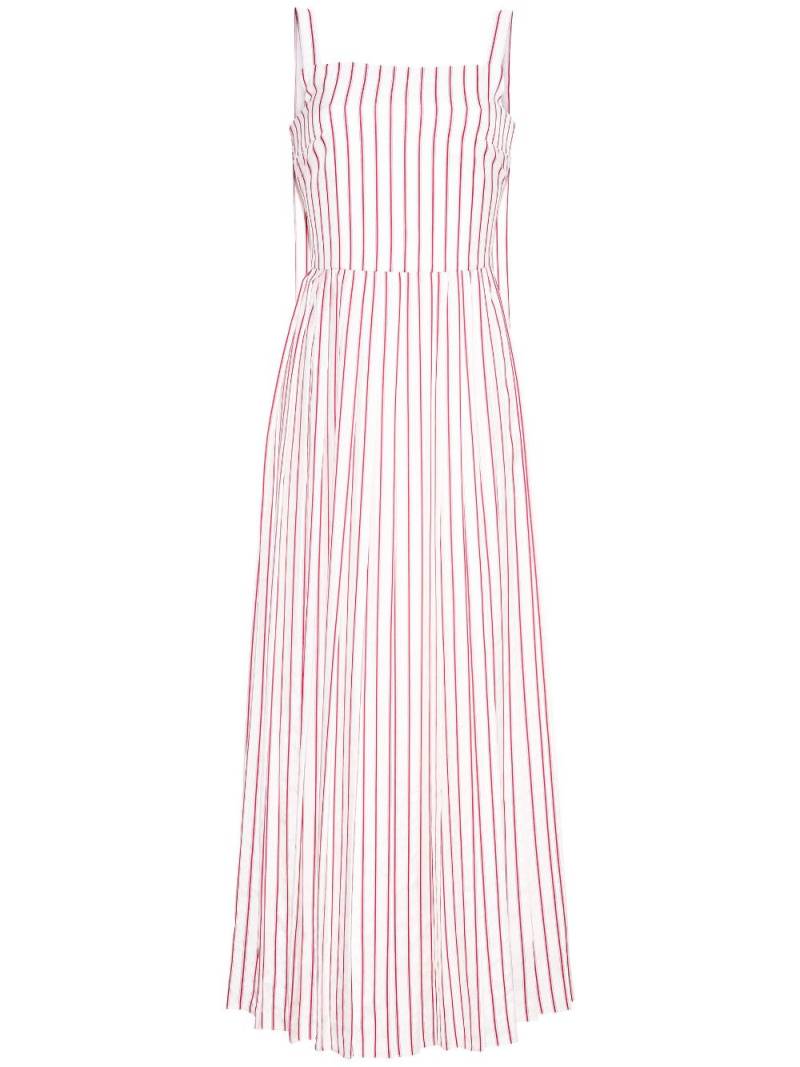 Adam Lippes Medici striped sleeveless dress - White von Adam Lippes