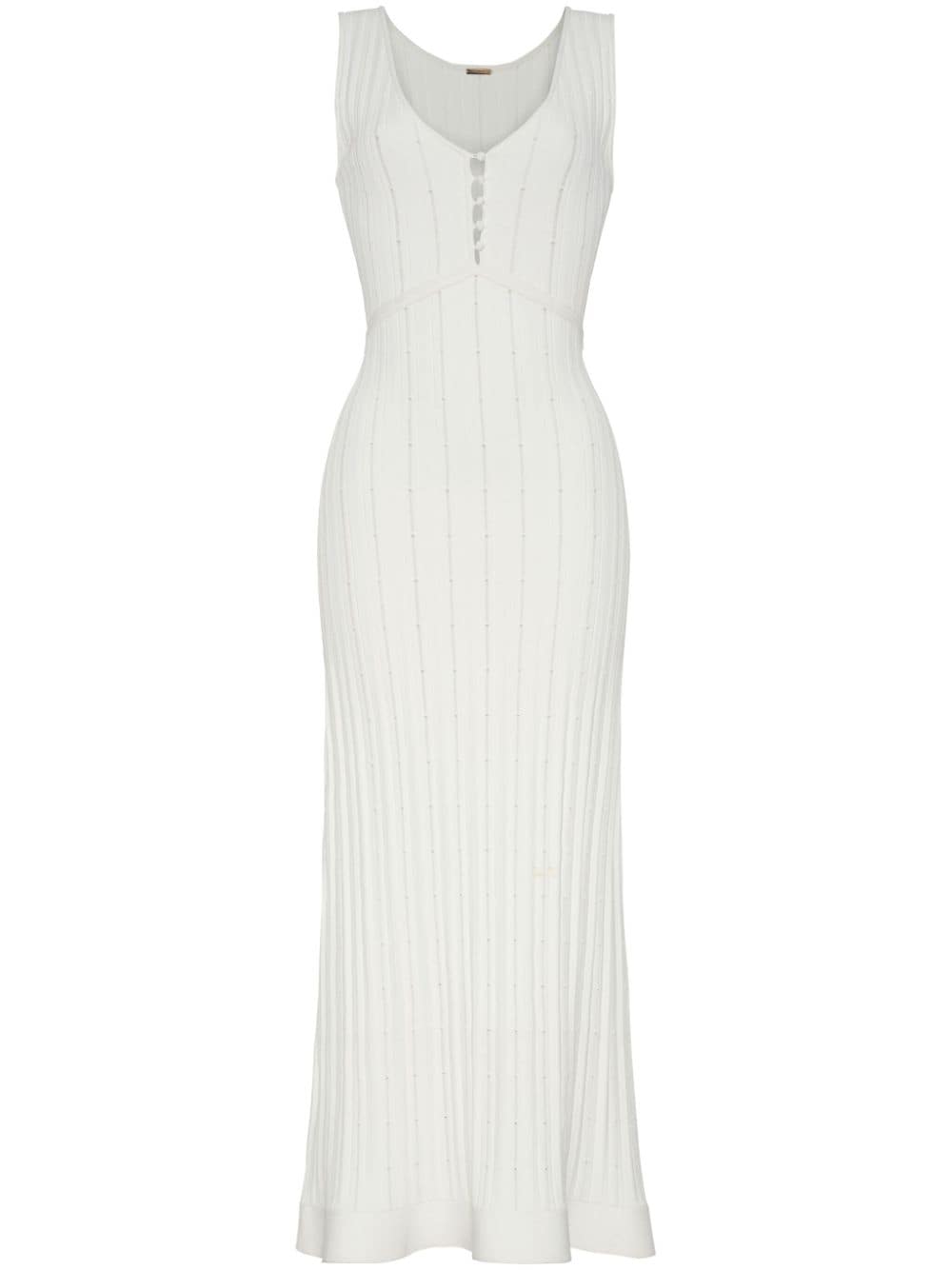 Adam Lippes Mysa knitted maxi dress - White von Adam Lippes