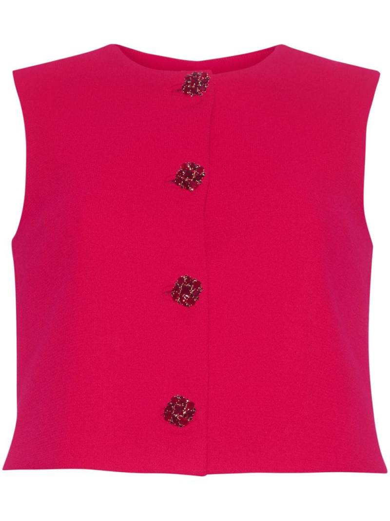 Adam Lippes Remo crystal-buttons vest - Pink von Adam Lippes