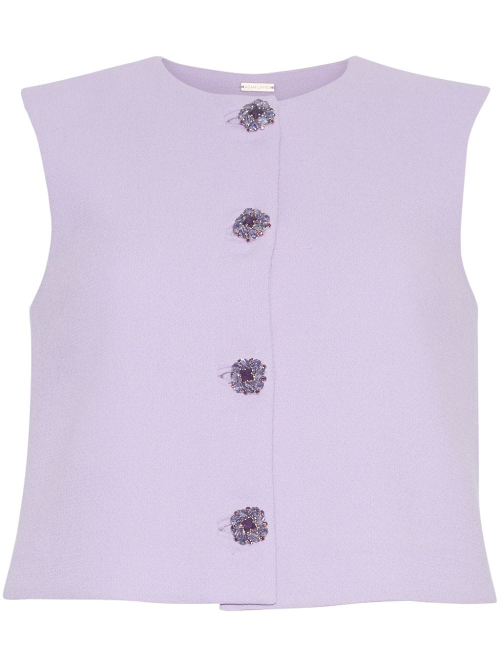 Adam Lippes Remo crystal-buttons vest - Purple von Adam Lippes