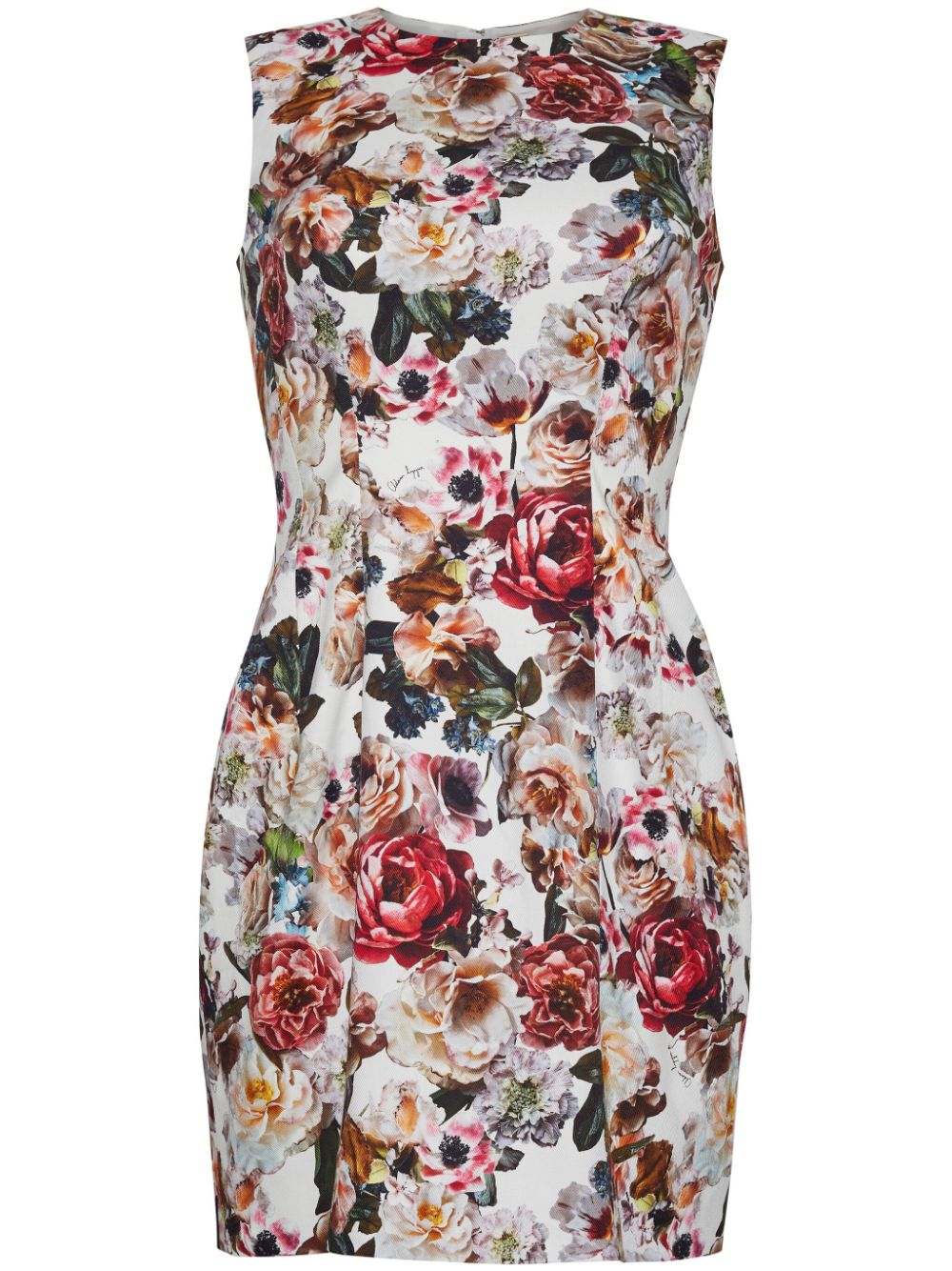 Adam Lippes Sheath floral-print minidress - Red von Adam Lippes