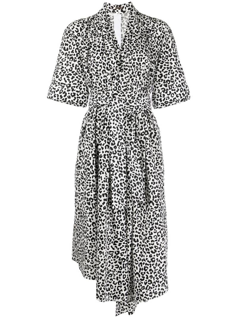 Adam Lippes animal-print day dress - Black von Adam Lippes