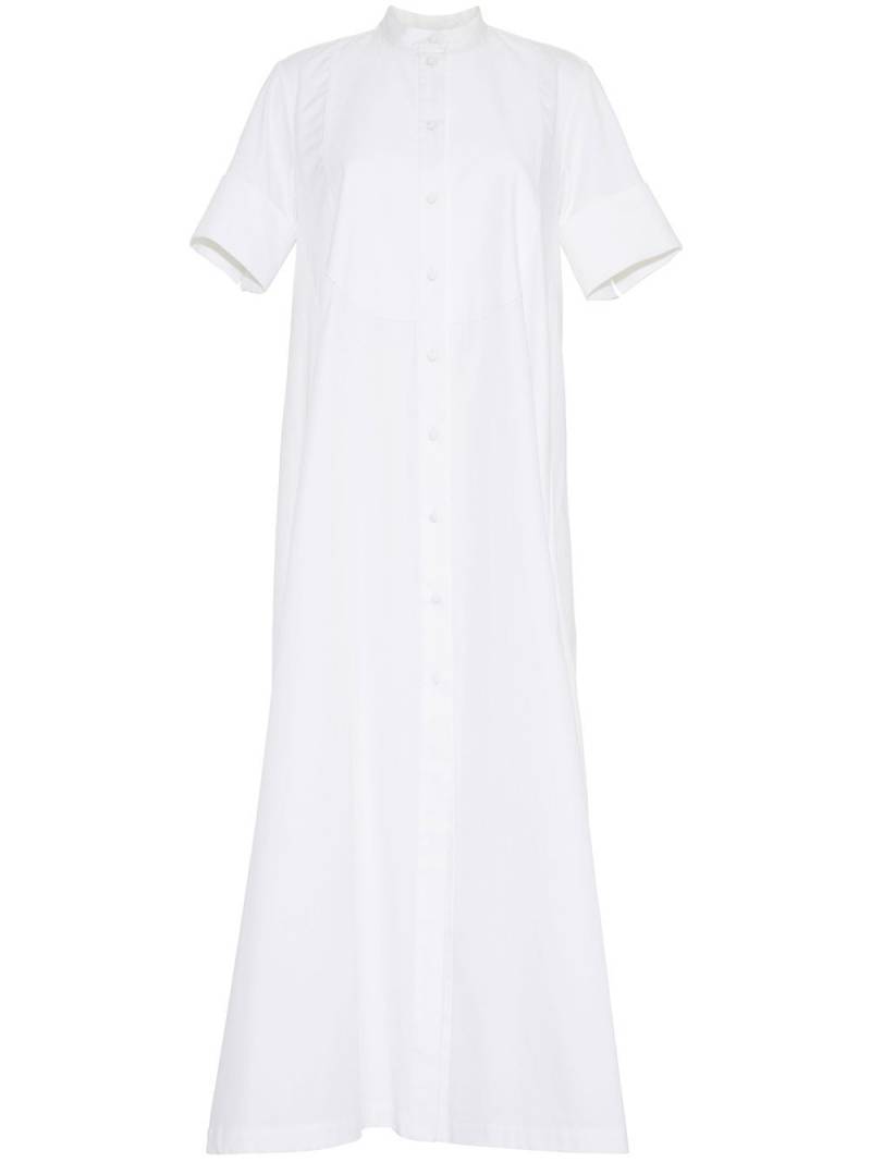 Adam Lippes band-collar maxi shirtdress - White von Adam Lippes