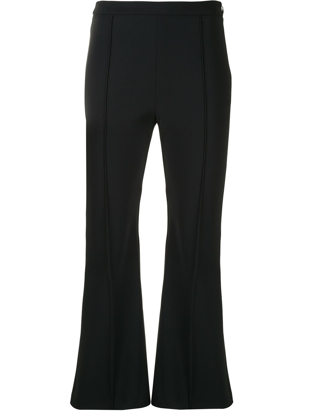 Adam Lippes bonded flared leg trousers - Black von Adam Lippes